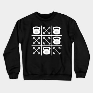 Tic Tac Toe im Gym Bodybuilding Design Crewneck Sweatshirt